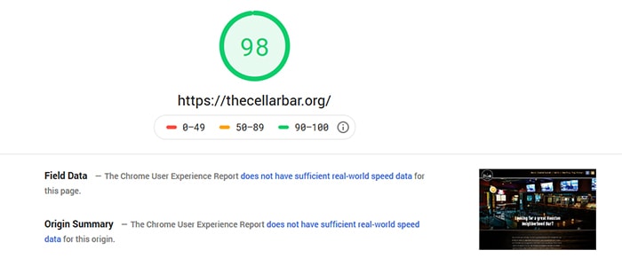 google pagespeed insights after